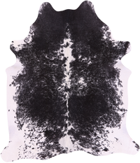 Thumbnail for SUPER SALE Black Salt & Pepper Natural Cowhide Rug - X-Large 7' 3