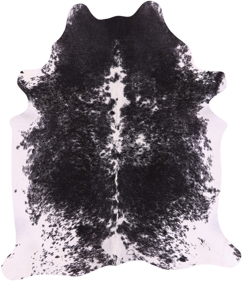 SUPER SALE Black Salt & Pepper Natural Cowhide Rug - X-Large 7' 3