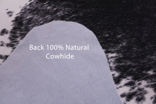 SUPER SALE Black Salt & Pepper Natural Cowhide Rug - X-Large 7' 3