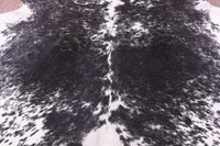 Thumbnail for SUPER SALE Black Salt & Pepper Natural Cowhide Rug - X-Large 7' 3