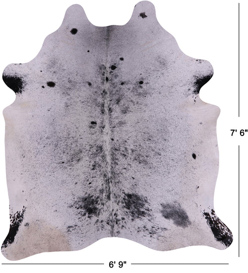 SUPER SALE Black Salt & Pepper Natural Cowhide Rug - XX-Large 7' 6