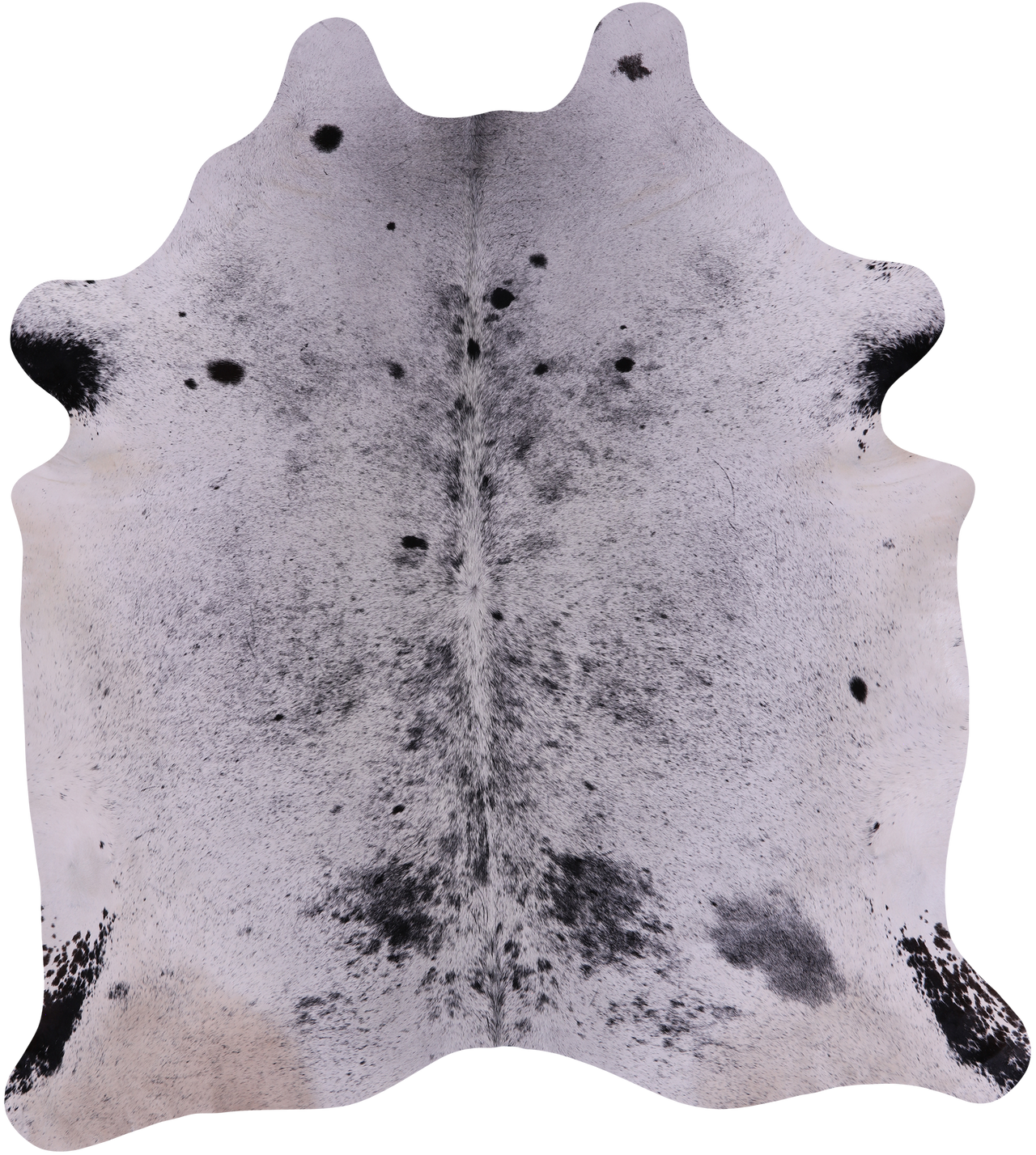 SUPER SALE Black Salt & Pepper Natural Cowhide Rug - XX-Large 7' 6"H x 6' 9"W