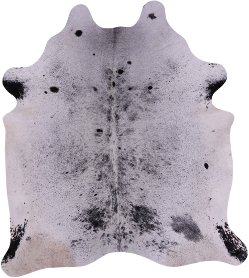 SUPER SALE Black Salt & Pepper Natural Cowhide Rug - XX-Large 7' 6