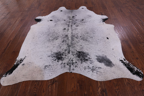 SUPER SALE Black Salt & Pepper Natural Cowhide Rug - XX-Large 7' 6
