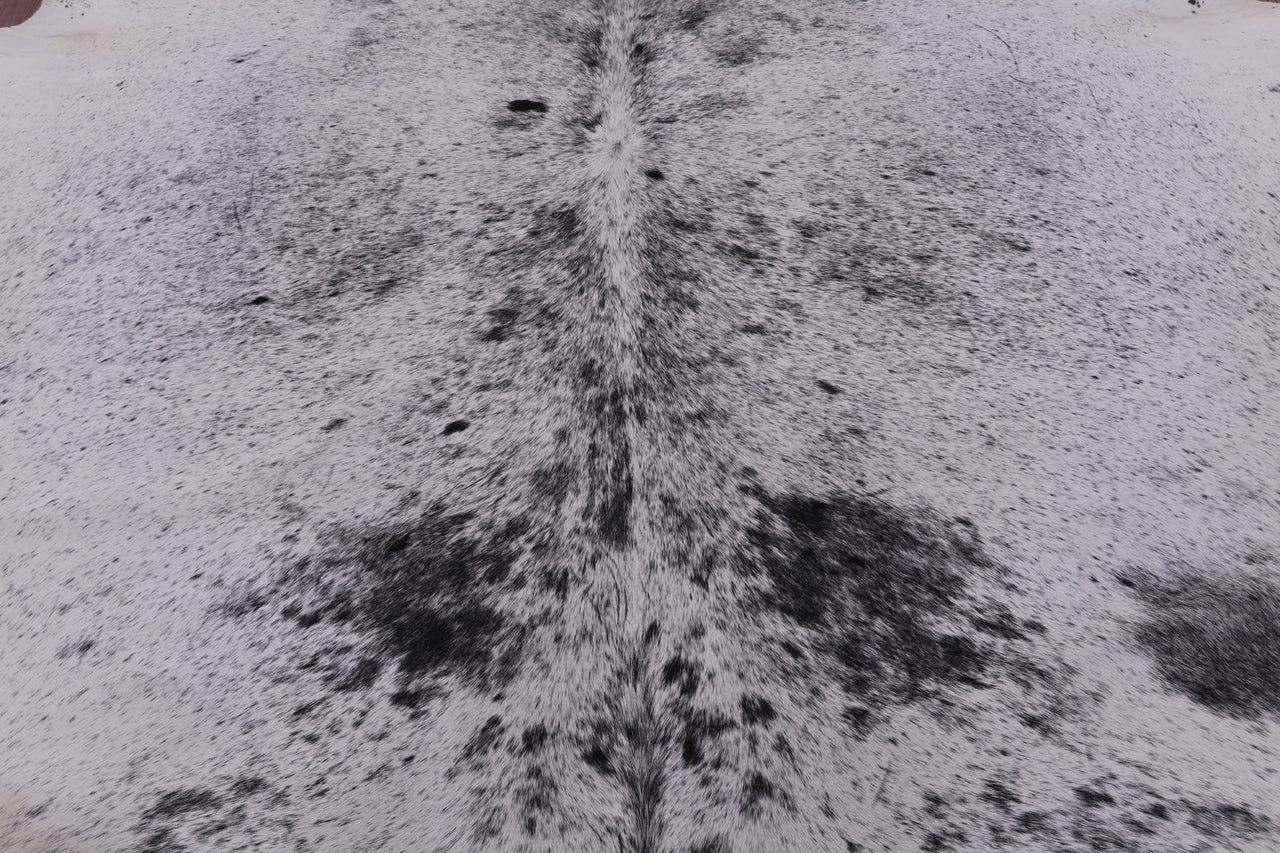 SUPER SALE Black Salt & Pepper Natural Cowhide Rug - XX-Large 7' 6"H x 6' 9"W