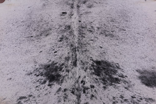 SUPER SALE Black Salt & Pepper Natural Cowhide Rug - XX-Large 7' 6
