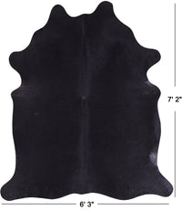 Thumbnail for SUPER SALE Black Natural Cowhide Rug - X-Large 7' 2