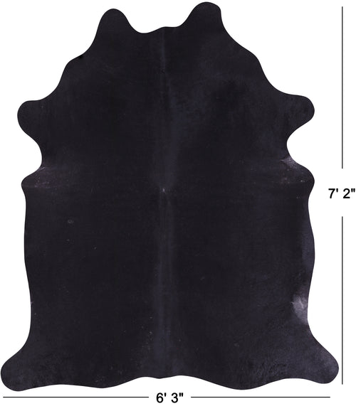 SUPER SALE Black Natural Cowhide Rug - X-Large 7' 2