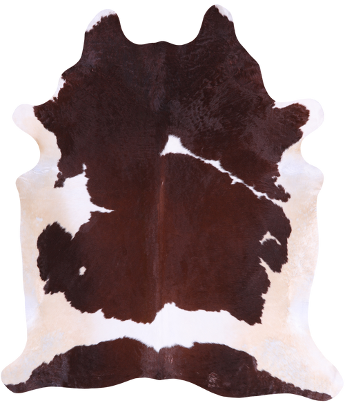 SUPER SALE Brown & White Natural Cowhide Rug - XX-Large 7' 10