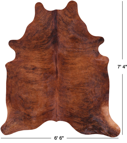 SUPER SALE Brindle Natural Cowhide Rug - XX-Large 7' 4