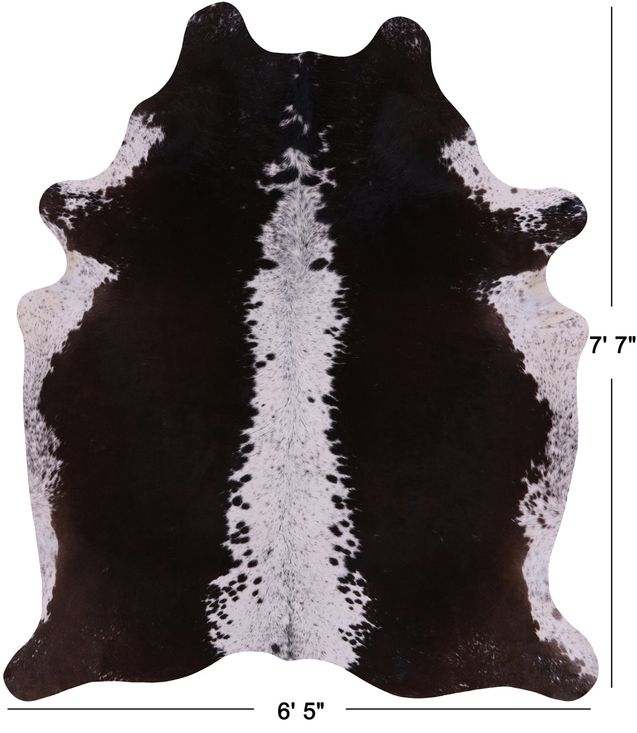 SUPER SALE Brown Salt & Pepper Natural Cowhide Rug - XX-Large 7' 7"H x 6' 5"W