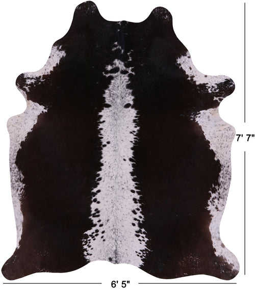 SUPER SALE Brown Salt & Pepper Natural Cowhide Rug - XX-Large 7' 7