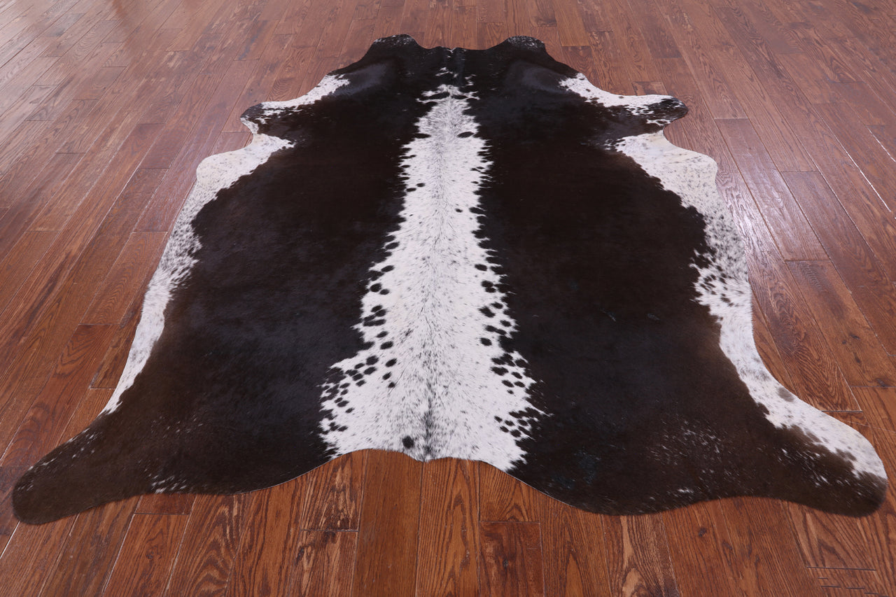 SUPER SALE Brown Salt & Pepper Natural Cowhide Rug - XX-Large 7' 7"H x 6' 5"W