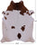 SUPER SALE Brown & White Natural Cowhide Rug - XX-Large 7' 4"H x 6' 0"W