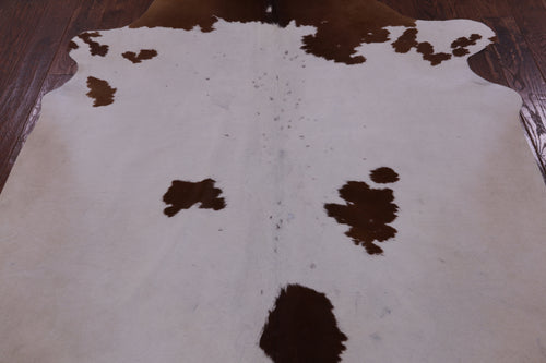 SUPER SALE Brown & White Natural Cowhide Rug - XX-Large 7' 4