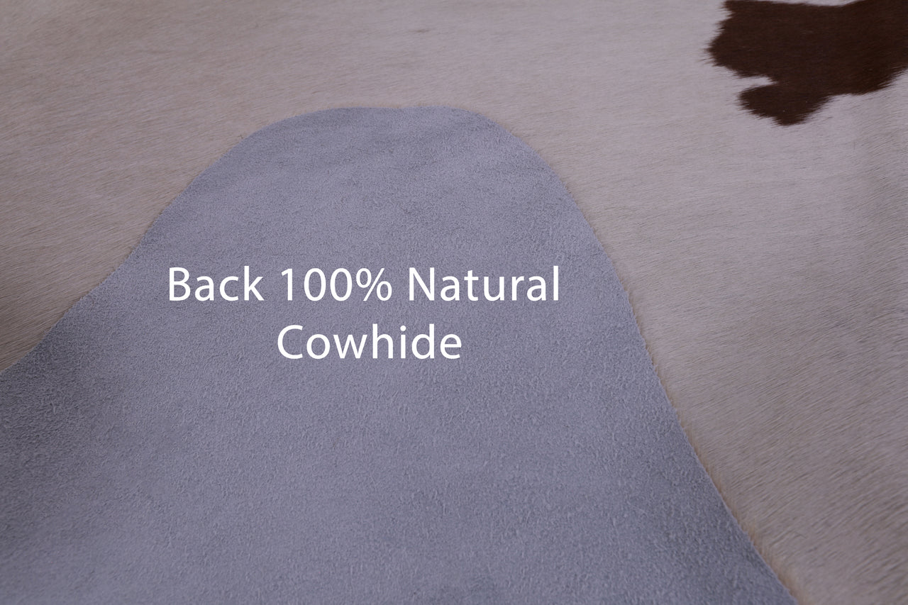 SUPER SALE Brown & White Natural Cowhide Rug - XX-Large 7' 4"H x 6' 0"W