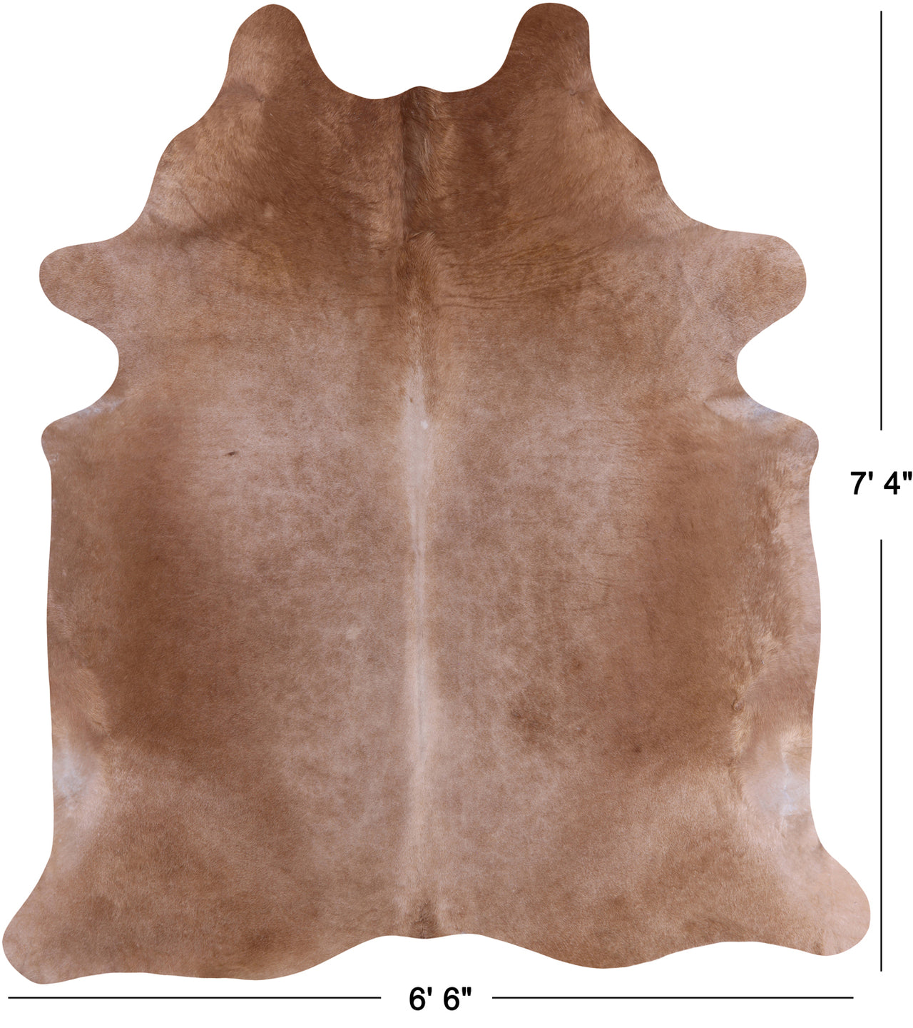 SUPER SALE Light Brown Natural Cowhide Rug - XX-Large 7' 4"H x 6' 6"W
