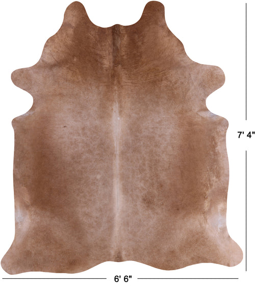 SUPER SALE Light Brown Natural Cowhide Rug - XX-Large 7' 4