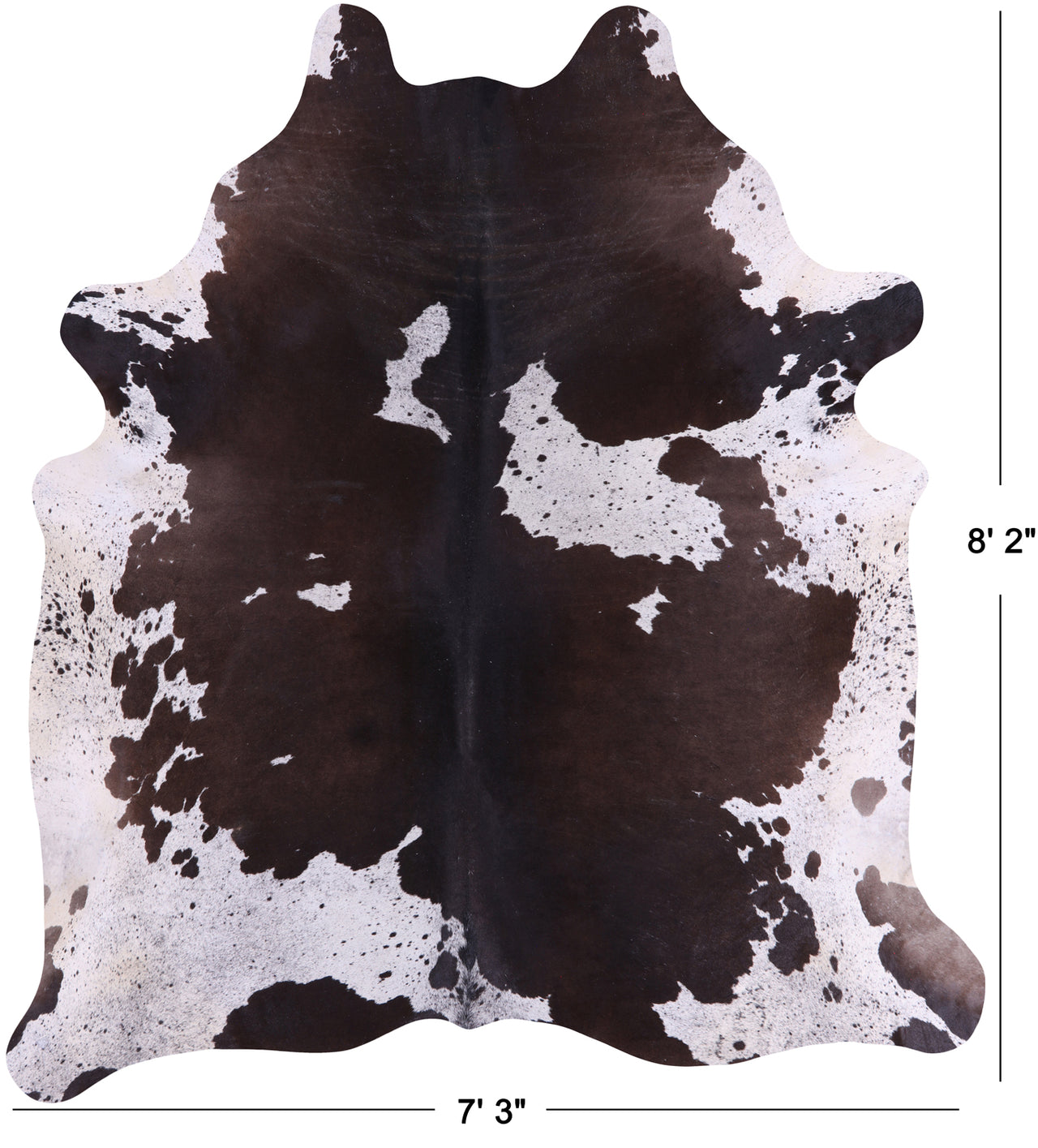 SUPER SALE Brown Salt & Pepper Natural Cowhide Rug - XX-Large 8' 2"H x 7' 3"W