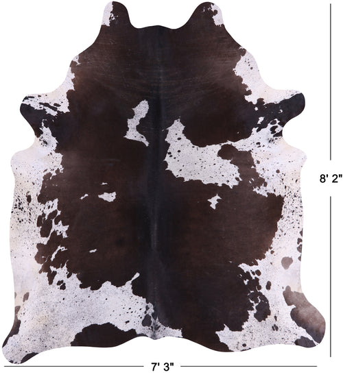 SUPER SALE Brown Salt & Pepper Natural Cowhide Rug - XX-Large 8' 2