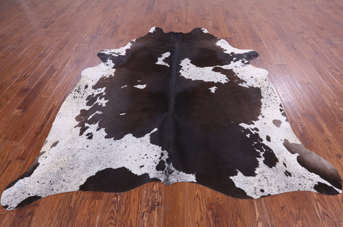 SUPER SALE Brown Salt & Pepper Natural Cowhide Rug - XX-Large 8' 2