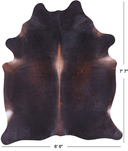 SUPER SALE Dark Brown Natural Cowhide Rug - XX-Large 7' 7