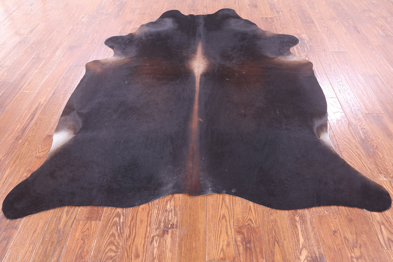 SUPER SALE Dark Brown Natural Cowhide Rug - XX-Large 7' 7"H x 6' 6"W
