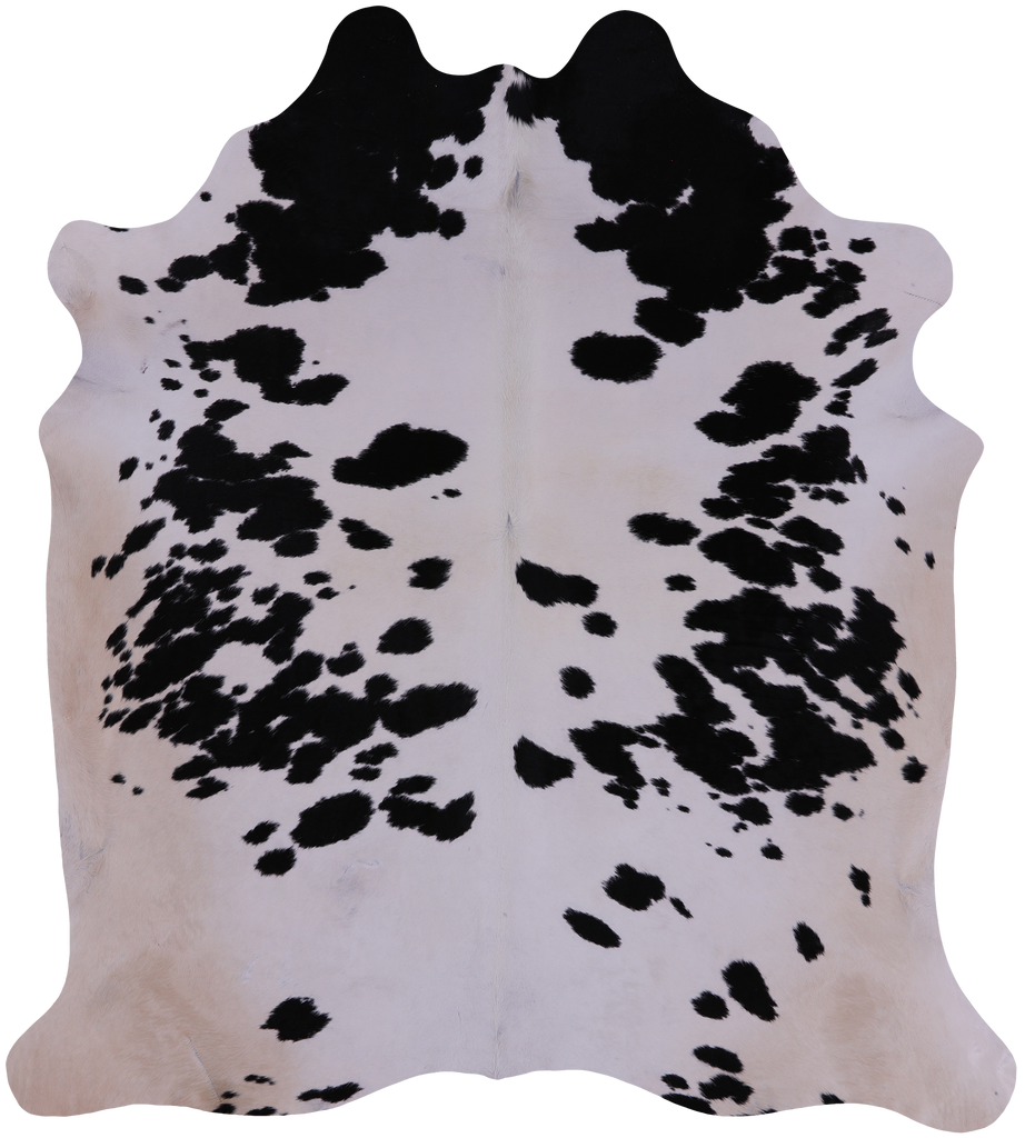 SUPER SALE Black & White Natural Cowhide Rug - X-Large 7' 3"H x 6' 7"W