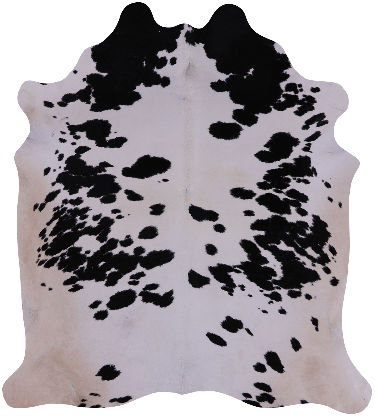SUPER SALE Black & White Natural Cowhide Rug - X-Large 7' 3"H x 6' 7"W