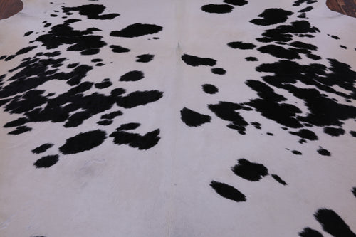 SUPER SALE Black & White Natural Cowhide Rug - X-Large 7' 3