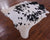 SUPER SALE Black & White Natural Cowhide Rug - X-Large 7' 3"H x 6' 7"W