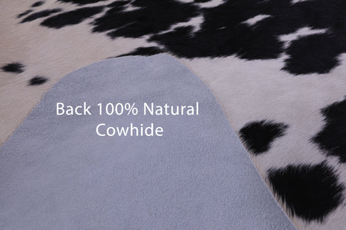 SUPER SALE Black & White Natural Cowhide Rug - X-Large 7' 3