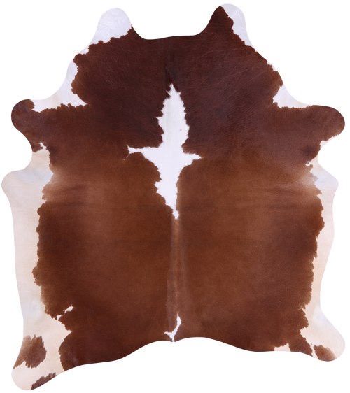 SUPER SALE Brown & White Natural Cowhide Rug - X-Large 7' 2