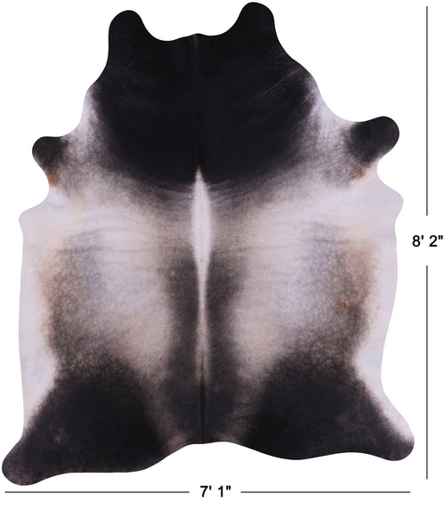 SUPER SALE Black & White Natural Cowhide Rug - XX-Large 8' 2