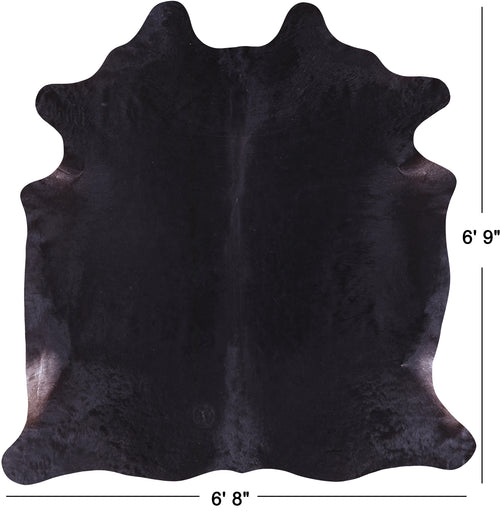 SUPER SALE Black Natural Cowhide Rug - X-Large 6' 9
