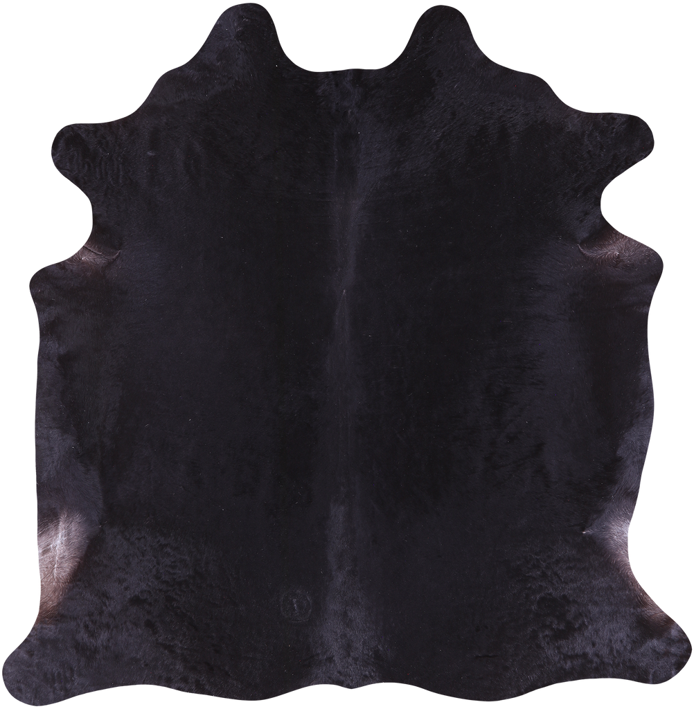 SUPER SALE Black Natural Cowhide Rug - X-Large 6' 9"H x 6' 8"W