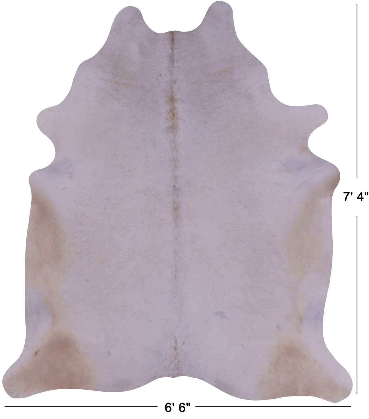 SUPER SALE Beige Natural Cowhide Rug - XX-Large 7' 4"H x 6' 6"W