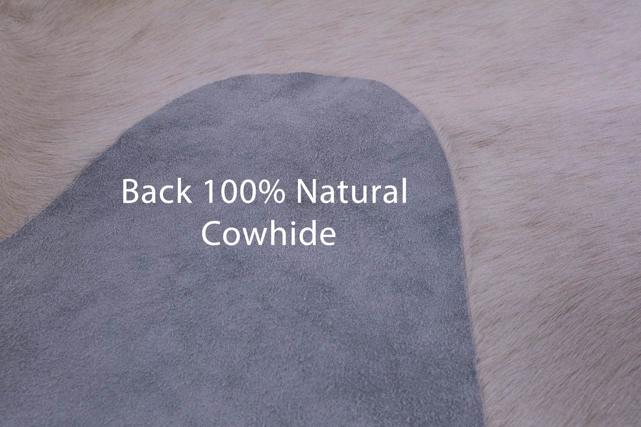 SUPER SALE Beige Natural Cowhide Rug - XX-Large 7' 4"H x 6' 6"W