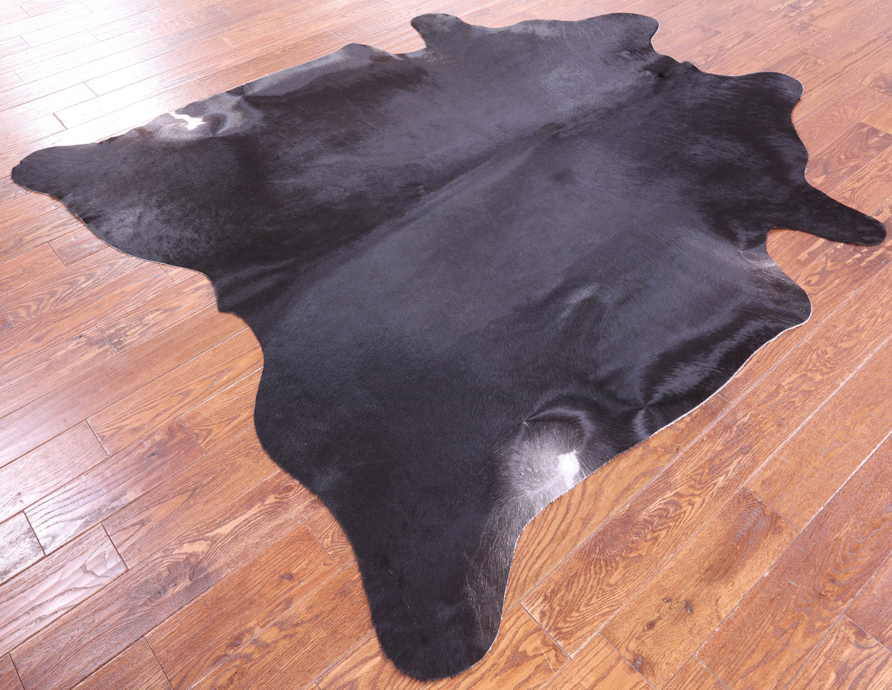 SUPER SALE Black Natural Cowhide Rug - X-Large 7' 2"H x 6' 8"W