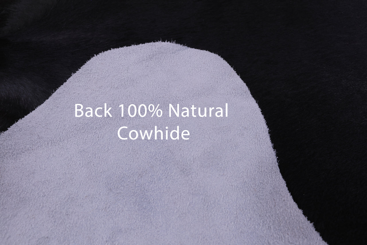 SUPER SALE Black Natural Cowhide Rug - X-Large 7' 2"H x 6' 8"W