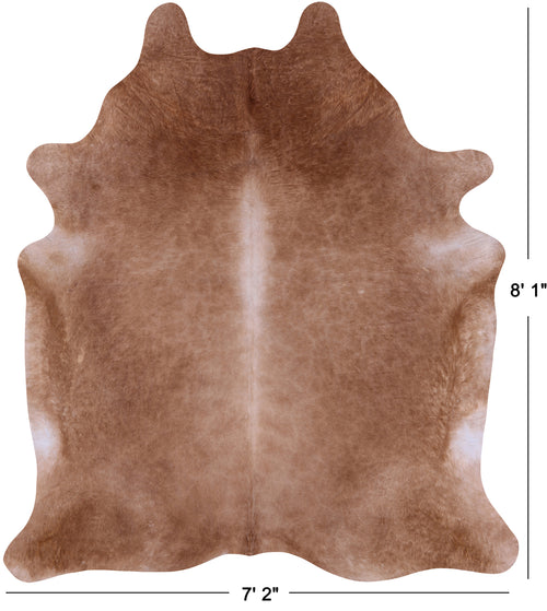 SUPER SALE Light Brown Natural Cowhide Rug - XX-Large 8' 1