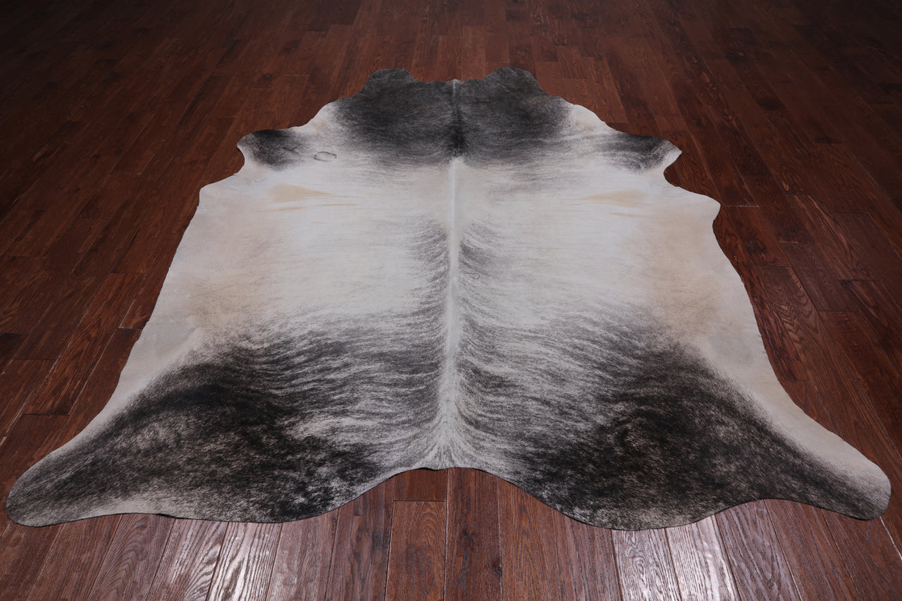 SUPER SALE Grey Brindle Natural Cowhide Rug - XX-Large 8' 0"H x 7' 1"W