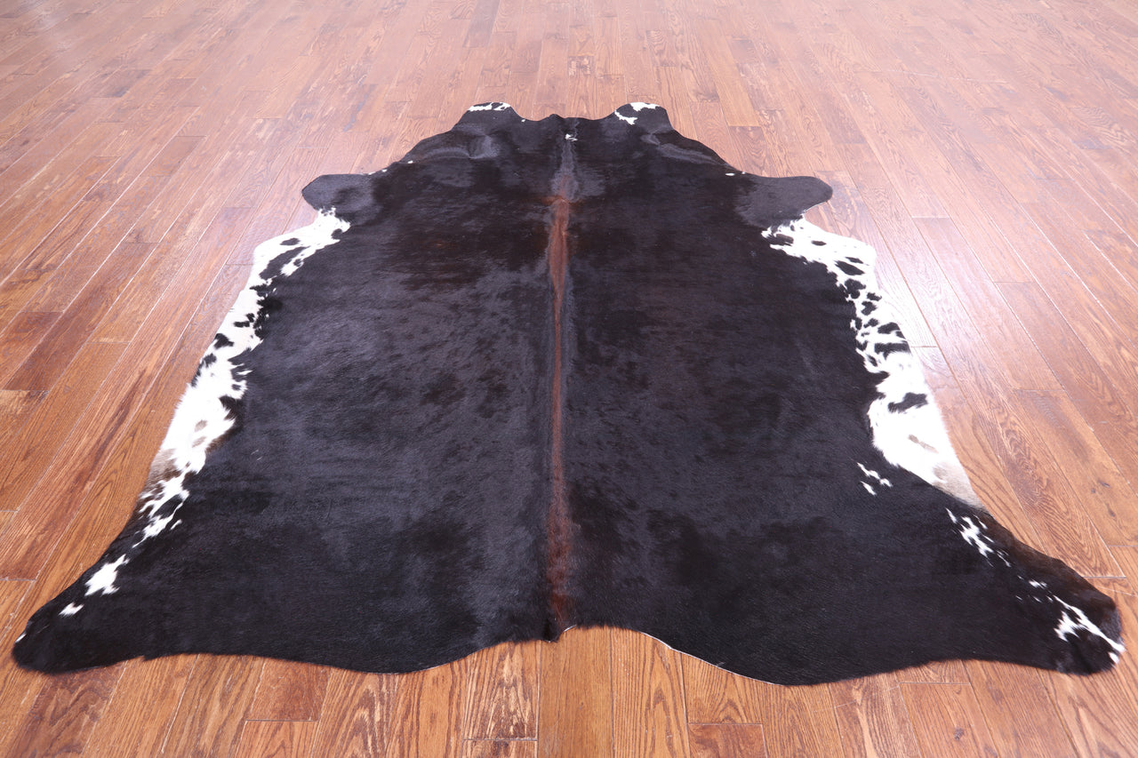 SUPER SALE Black & White Natural Cowhide Rug - XX-Large 7' 5"H x 6' 10"W