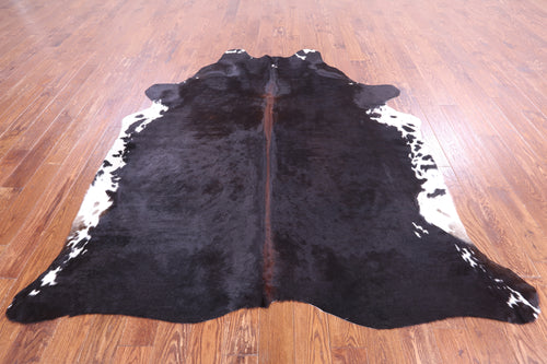SUPER SALE Black & White Natural Cowhide Rug - XX-Large 7' 5