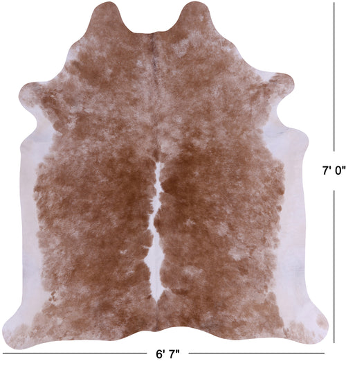 SUPER SALE Brown & White Natural Cowhide Rug - X-Large 7' 0