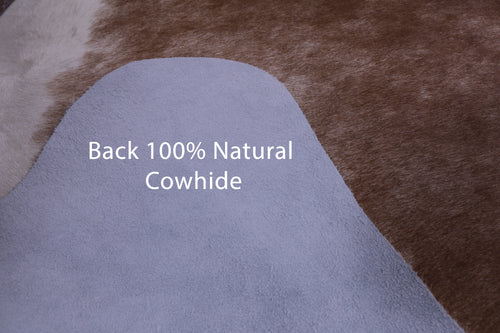 SUPER SALE Brown & White Natural Cowhide Rug - X-Large 7' 0