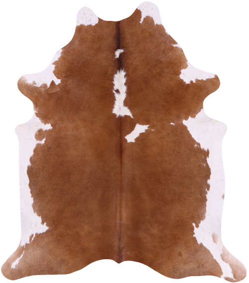 SUPER SALE Brown & White Natural Cowhide Rug - X-Large 7' 3
