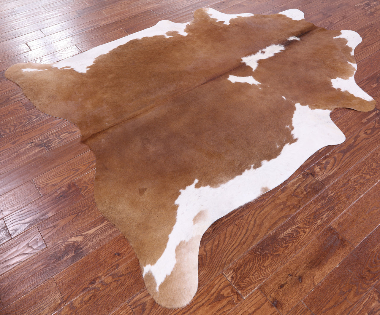 SUPER SALE Brown & White Natural Cowhide Rug - X-Large 7' 3"H x 6' 7"W