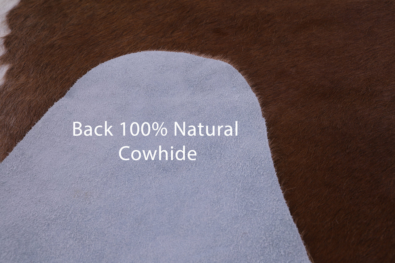 SUPER SALE Brown & White Natural Cowhide Rug - X-Large 7' 3"H x 6' 7"W