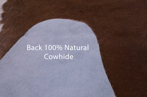 SUPER SALE Brown & White Natural Cowhide Rug - X-Large 7' 3